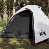 VidaXL Koepeltent 3-persoons waterdicht verduisterend stof wit - thumbnail