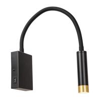 Lucide ALEC - Wandspot / Wandlamp - LED 3 StepDim - G9 - 1x3W 2700K - Inclusief omwisselbare ringen - Zwart - thumbnail