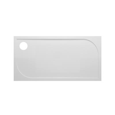 Douchebak VM Go Argon 100x80x3cm Polybeton Rechthoek Wit Sanitair Coating