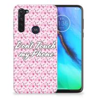 Motorola Moto G Stylus Silicone-hoesje Flowers Pink DTMP - thumbnail