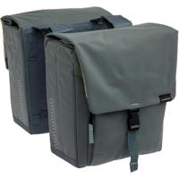 New Looxs Tulum Dubbele Fietstas 32 Liter Pet Grijsgroen - thumbnail