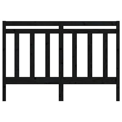 Hoofdbord 126x4x100 cm massief grenenhout zwart Hoofdbord 126x4x100 cm massief grenenhout zwart