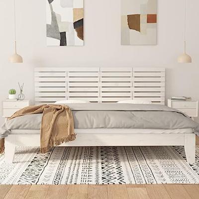 Hoofdbord wandmontage 166x3x63 cm massief grenenhout wit