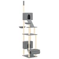 Bussandri Exclusive - Kattenmeubel vloer tot plafond 277-303 cm lichtgrijs - thumbnail
