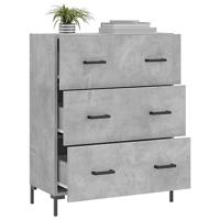 Dressoir 69,5x34x90 cm bewerkt hout betongrijs - thumbnail