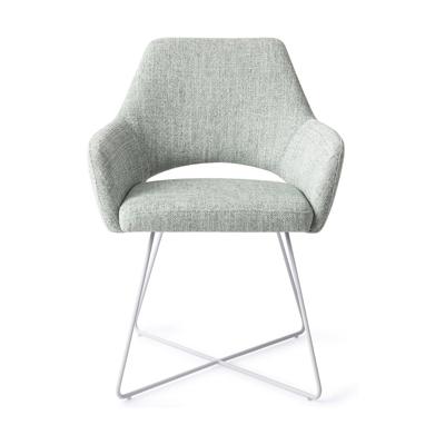 Jesper Home Eetkamerstoel 'Yanai' Cross White, kleur Soft Sage