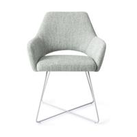 Jesper Home Eetkamerstoel 'Yanai' Cross White, kleur Soft Sage - thumbnail