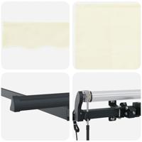 VidaXL Inklapbaar zonnescherm crème 400 x 200 cm - thumbnail