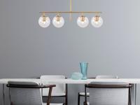 Hanglamp ROESELARE 4 lampen goud - thumbnail
