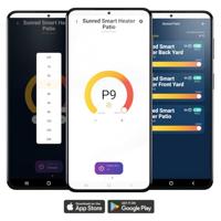 Sunred Heater Professional Smart Royal Diamond Dark Wall 2500 terrasverwarmer - thumbnail