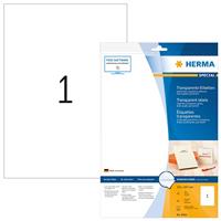 Etiket HERMA 8964 210x297mm transparant glanzend 10stuks - thumbnail