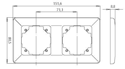 Kopp 303213084 Frame 2-voudig Europa Arctisch-wit, Mat 1 stuk(s)