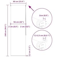 Doucherolgordijn 60x240 cm stofbreedte 56 cm - thumbnail