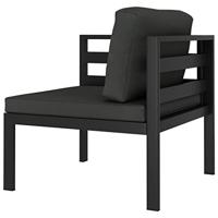 6-delige Loungeset met kussens aluminium antracietkleurig - thumbnail