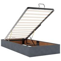 Bedframe zonder matras 90x190 cm fluweel donkergrijs - thumbnail