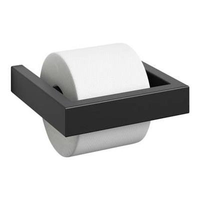 Zack LINEA Toiletrolhouder - 15cm - zwart RVS 40576