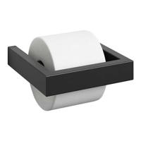 Zack LINEA Toiletrolhouder - 15cm - zwart RVS 40576 - thumbnail