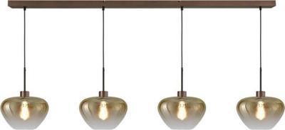 Masterlight 4-lichts hanglampGenua bruin met goud glas Ø 29cm - 2971-15-15-160-4-29