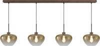Masterlight 4-lichts hanglampGenua bruin met goud glas Ø 29cm - 2971-15-15-160-4-29 - thumbnail