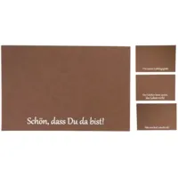 Placemat met Duitstalige spreuk vilt bruin 45 x 30 cm 4 assorti | 48 stuks - thumbnail