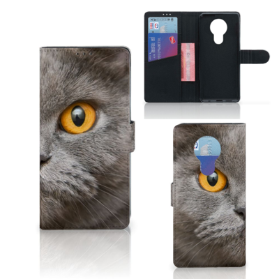 Telefoonhoesje | Met pasjeshouder | Nokia 5.3 Britse Korthaar Telefoonhoesje | Met pasjeshouder | Nokia 5.3 Britse Korthaar