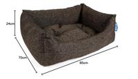 Duvo+ mand rechthoekig king brown bruin 85x70x24cm - thumbnail