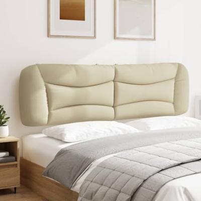 Hoofdbordkussen 180 cm stof crmekleurig Hoofdbordkussen 180 cm stof crmekleurig