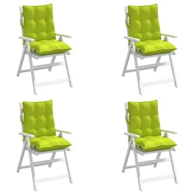 VidaXL Stoelkussens 4 st lage rug oxford stof felgroen
