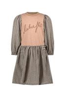 Like Flo Meisjes jurk met ballon mouw - Geruit - thumbnail