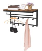 Ylumen Kapstok Wesly B 80 cm H 42 cm bruin zwart - thumbnail