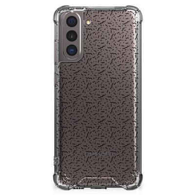 Samsung Galaxy S21 Doorzichtige Silicone Hoesje Stripes Dots Samsung Galaxy S21 Doorzichtige Silicone Hoesje Stripes Dots