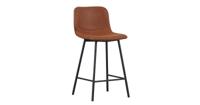 Bronx71 Industriële barkruk Mikky cognac eco-leer 65-78 cm - thumbnail