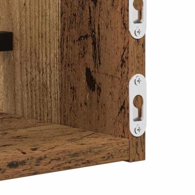 Wandplank Wandgemonteerd 2 pcs Oudhout 60 x 16 x 14 cm
