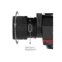 LED hoofdlamp | Batterij Gevoed / USB Gevoed | 3.7 V DC | Incl. batterij(en) | Oplaadbaar | Nominale lichtstroom: 1000 lm | Lichtbereik: 180 m - thumbnail