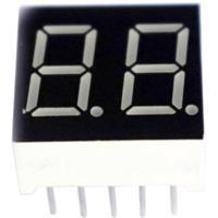 TRU COMPONENTS 7-segments-display Rood 10.20 mm 2 V Aantal cijfers: 2 TRU-7S2-40RAG - thumbnail