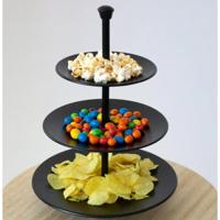 Excellent Houseware Etagere 3 Laags Mat Zwart - thumbnail