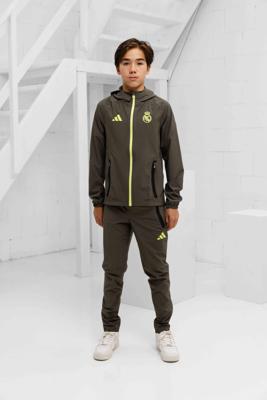 adidas Real Madrid Vis Tech Vest Kids Grijs Lichtgroen adidas Real Madrid Vis Tech Vest Kids Grijs Lichtgroen