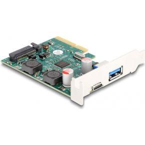 DeLOCK PCI Express x4 Card to 1 x external USB 10 Gbps Type-C female + 1 x external USB 10 Gbps Type-A female usb-controller