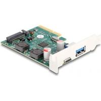 DeLOCK PCI Express x4 Card to 1 x external USB 10 Gbps Type-C female + 1 x external USB 10 Gbps Type-A female usb-controller - thumbnail