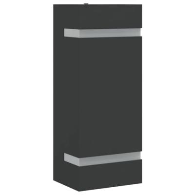 VidaXL Buitenwandlamp roestvrij staal zwart