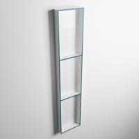 MONDIAZ EASY Nis 149,5x29,5cm in solid surface kleur Smag | Talc. 3 vakken geschikt voor in- of opbouw - thumbnail