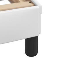 Bedframe met hoofdbord kunstleer wit 80x200 cm - thumbnail