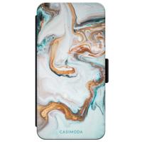 iPhone XR flipcase - Marmer blauw goud - thumbnail