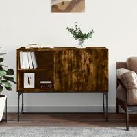 Dressoir 100x40x79,5 cm bewerkt hout gerookt eikenkleurig - thumbnail
