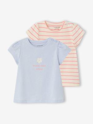 T-shirt babymeisje fantasie lichtblauw