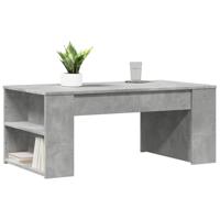 Salontafel 102x55x42 cm bewerkt hout betongrijs - thumbnail