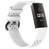 Fitbit Charge 3 & 4 sport bandje - Maat: Large - Wit Fitbit Charge 3 & 4 sport bandje - Maat: Large - Wit