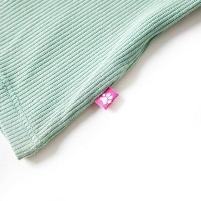 Kindershirt met lange mouwen lage col 116 donkermintkleurig Kindershirt met lange mouwen lage col 116 donkermintkleurig