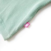 Kindershirt met lange mouwen lage col 116 donkermintkleurig - thumbnail