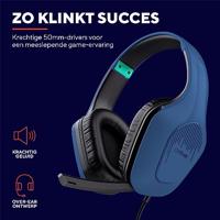 Trust GXT415B ZIROX Over Ear headset Kabel Stereo Blauw Gamen - thumbnail